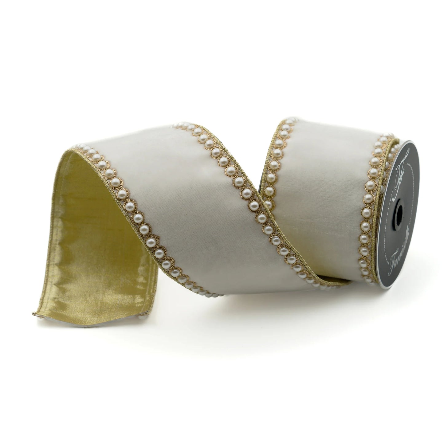 4 Inch X 5 Yards - Red Pearl Borders