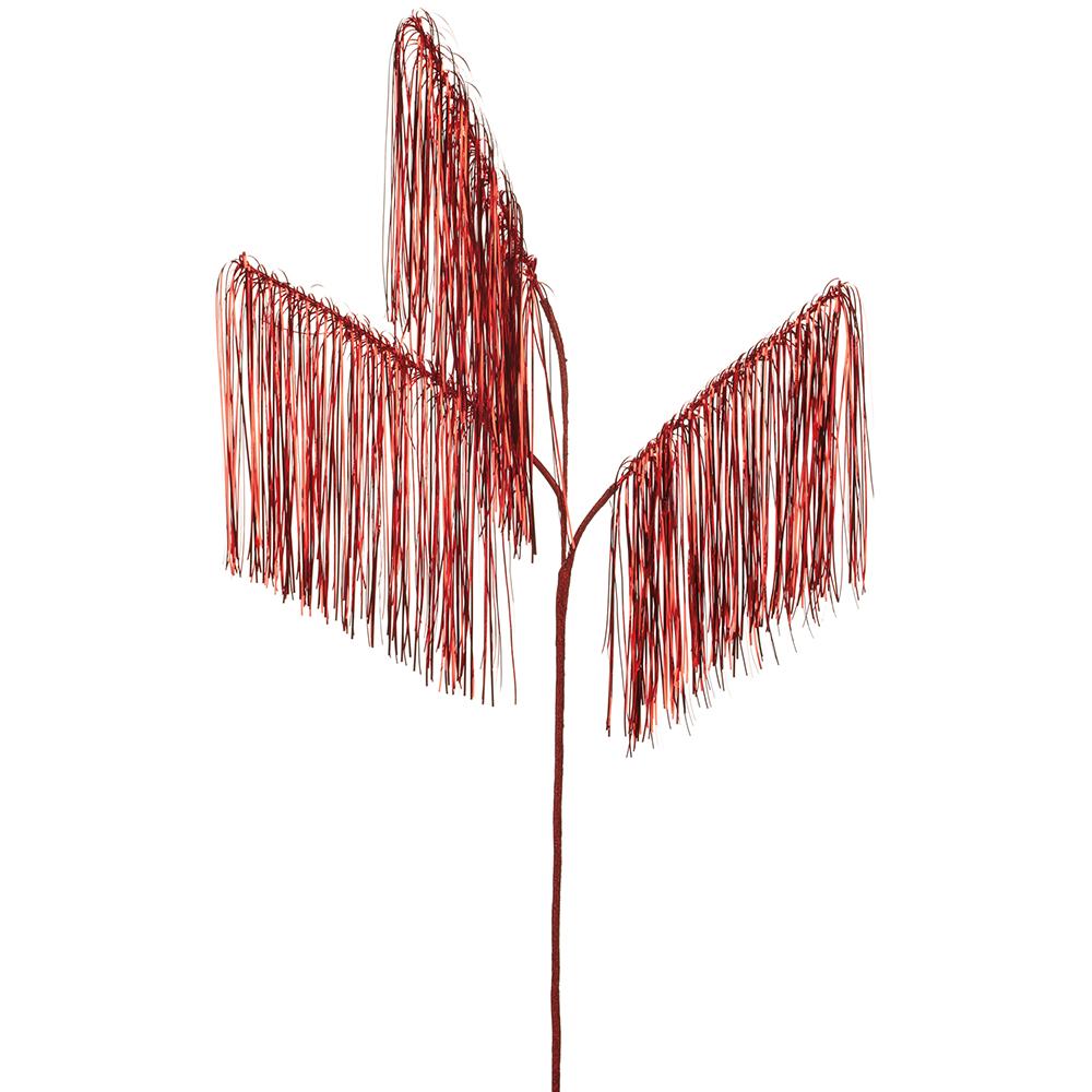 40" Tinsel Hanging Spray - Red