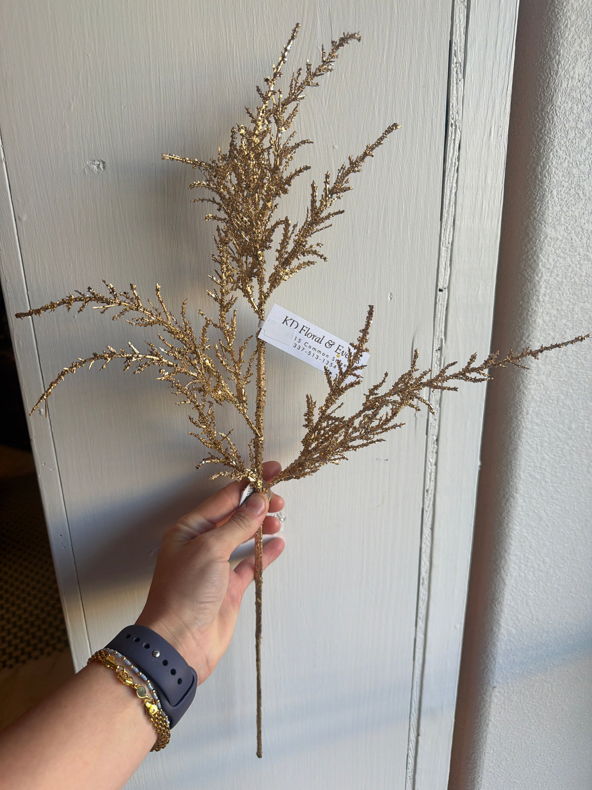 24" Gold Marsh Berry Spray