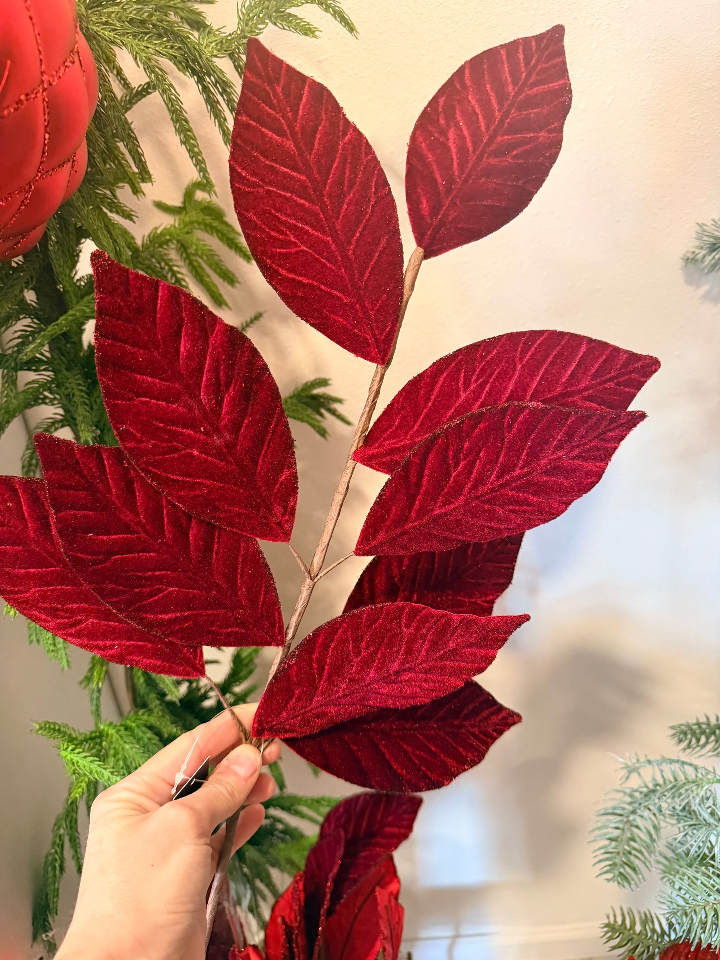 Burgundy Leaf Spray