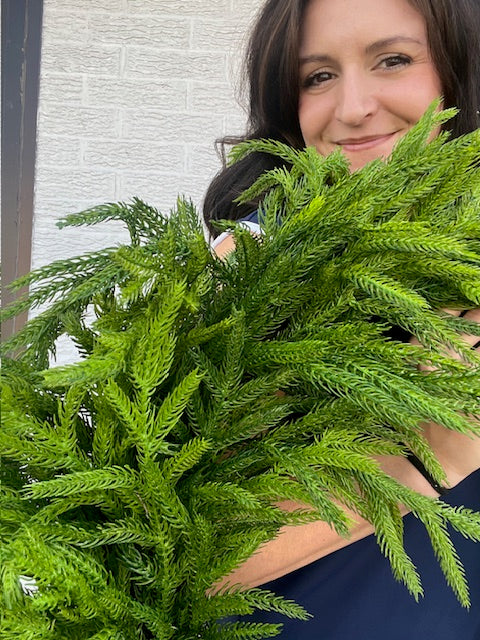 30 Inch Just Cut Natural Norfolk Pine Wreath