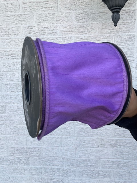 4 Inch X 10 Yards Dupioni Supreme - Purple