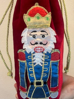 13 Inch Velvet Blue Nutcracker Bag