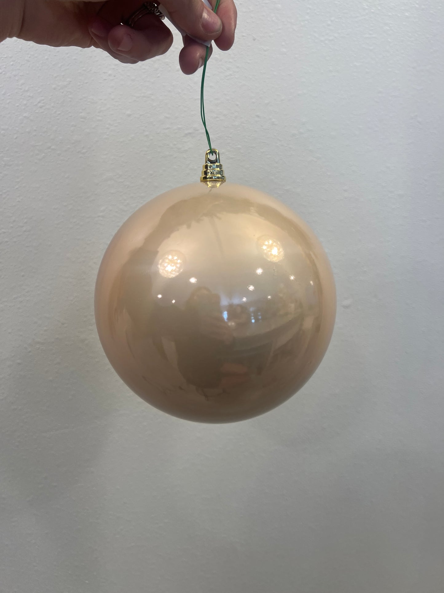 6 Inch Champagne Pearl Ornament