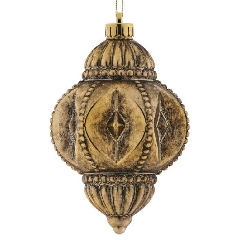 7 Inch Beaded Finial Ornament Box of 2