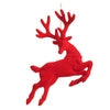 17.5" Red Flocked Leaping Deer Ornament