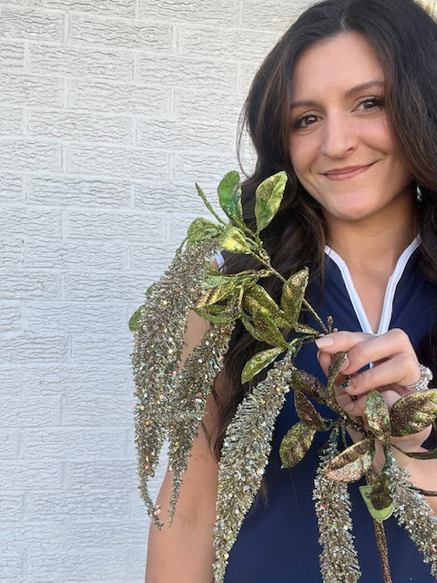 37 Inch Glitter Sequin Lysinachia Spray