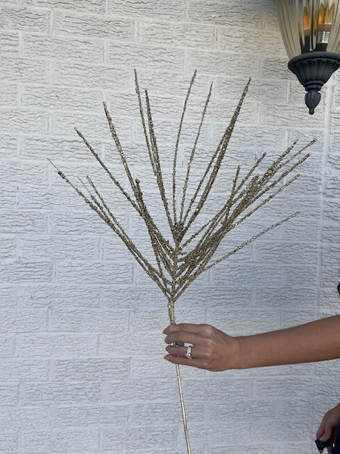 36 Inch Glitter Mini Berry Burst Spray - Champagne