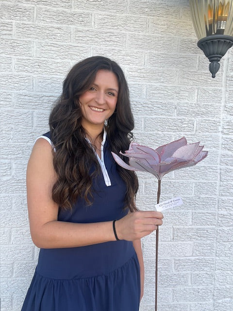 22" Pink Velvet Sheen Glitter Poinsettia