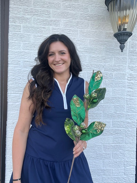 Emerald/Gold Magnolia Spray