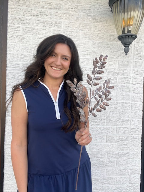 Glitter Ruscus Spray - Mauve/Brown/Glitter