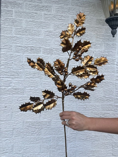 Golden Holly Spray