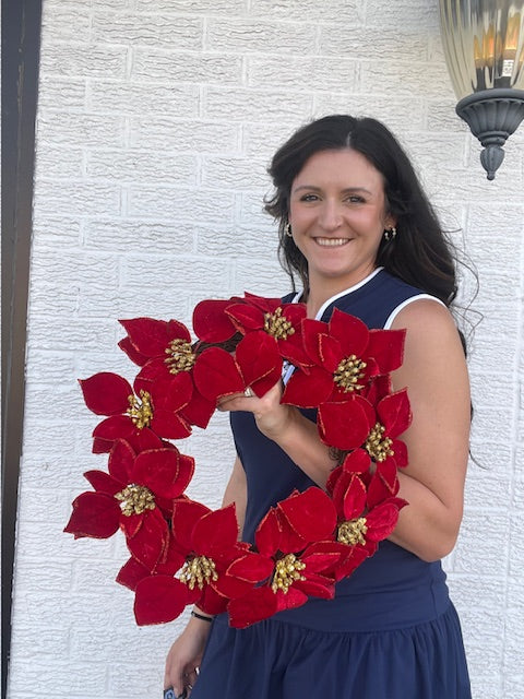 Small Poinsettia Wreath