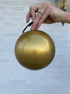6 Inch Gold Shiny Plastic Ball Ornament