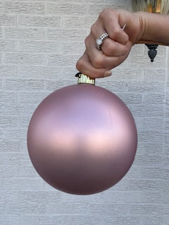 6 Inch Plastic Baby Pink Matte Ornament Ball