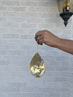 6 Inch Acrylic Jewel Drop Ornament - Gold