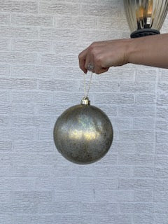 6 Inch Metallic Leaf VP Ball Ornament