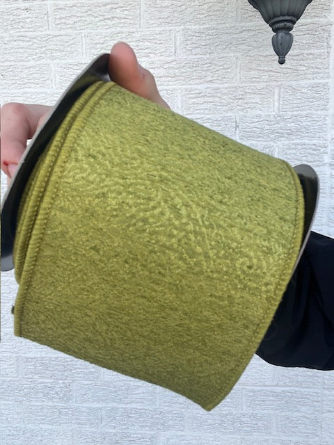 4 Inch X 10 Yards Green Brocante Quilt