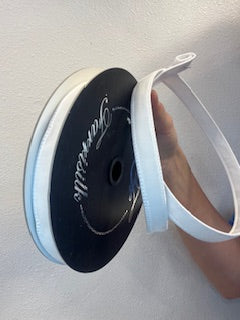 .75 X 10 Yard - White Velvet Luster Ribbon