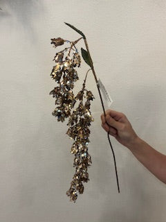 20" Chocolate Glitter Hanging Foxglove