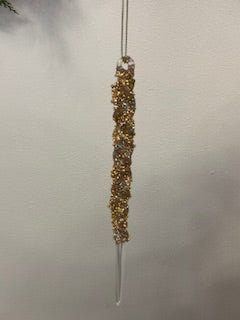 8 Inch Glass Crystal Icicle Drop Ornament